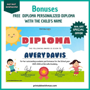 Ultimate Kids Activity & Story Book Bundle – 8 Books + FREE Personalized Diploma